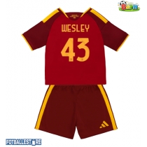 AS Roma Wesley Franca #43 Hjemmedraktsett Barn 2026-27 Kortermet (+ Korte bukser)